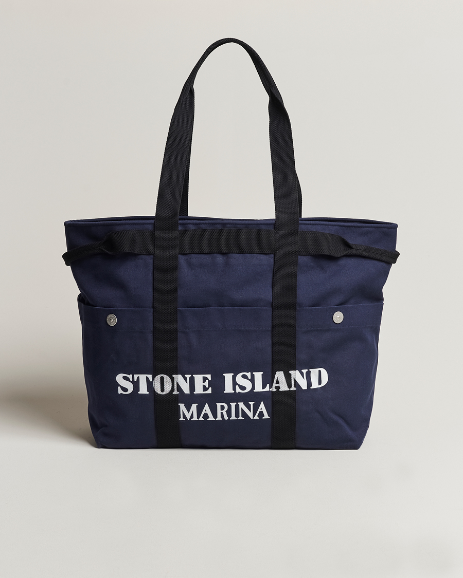 Men | Stone Island Marina Large Tote Bag Royal Blue | Stone Island | Marina Large Tote Bag Royal Blue