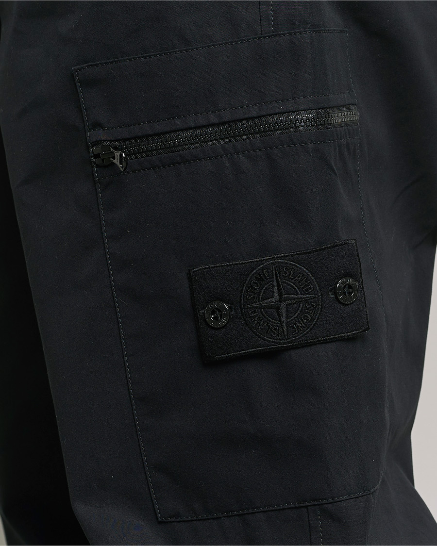 Stone Island Ghost Ventile Cotton Cargo Pants Black at CareOfCarl.com