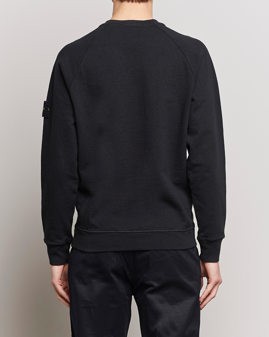 Men | Sweaters & Knitwear | Stone Island | Garment Dyed Cotton Old Effect Sweatshirt Black