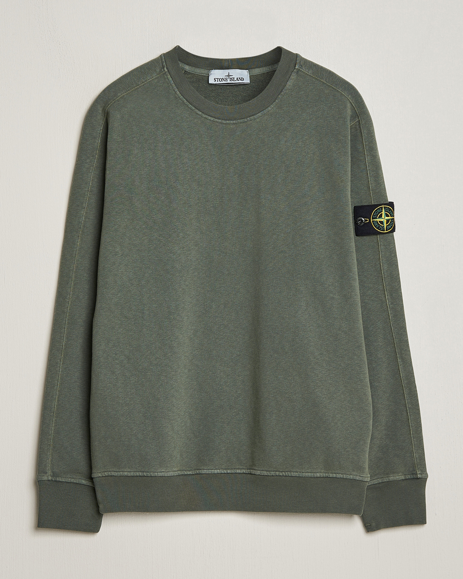 Men | Sweaters & Knitwear | Stone Island | Garment Dyed Cotton Old Effect Sweatshirt Musk