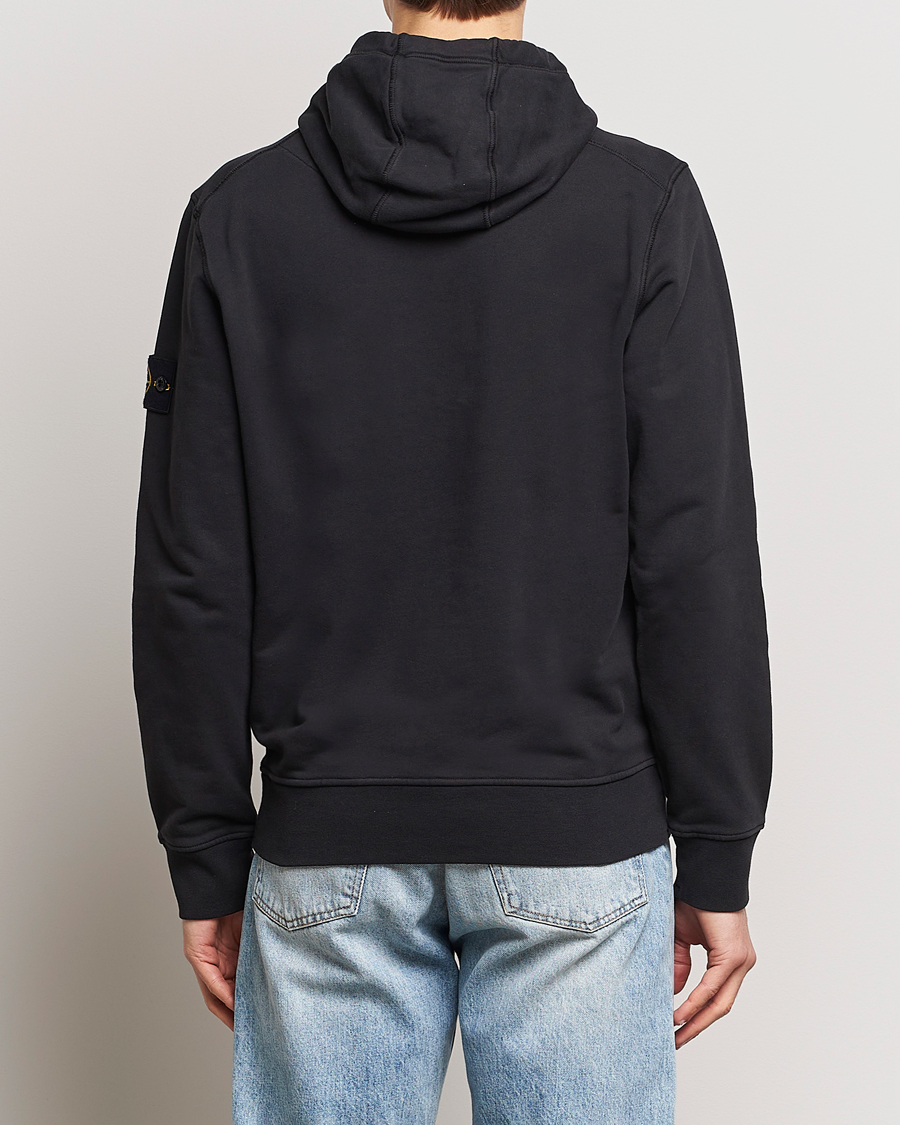 Men | Sweaters & Knitwear | Stone Island | Garment Dyed Cotton Fleece Hood Black