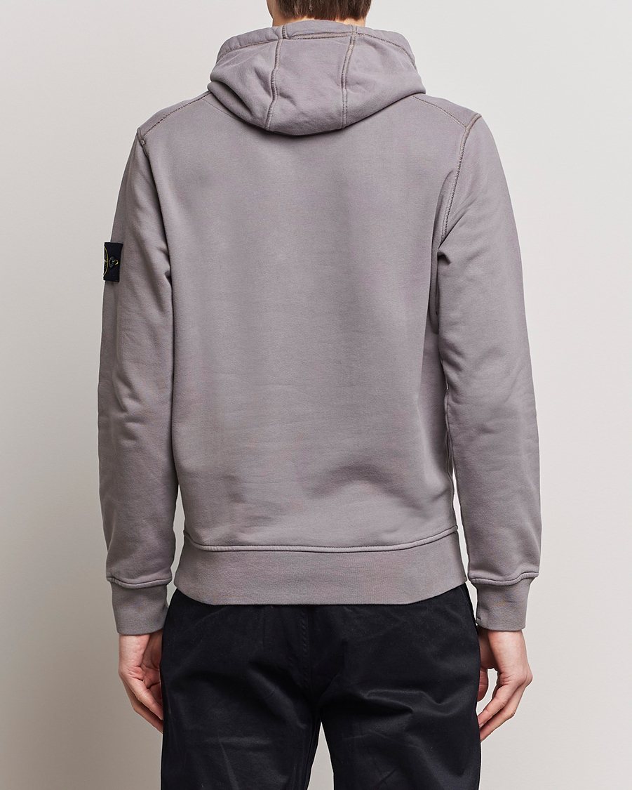Men | Sweaters & Knitwear | Stone Island | Garment Dyed Cotton Fleece Hood Dove Grey