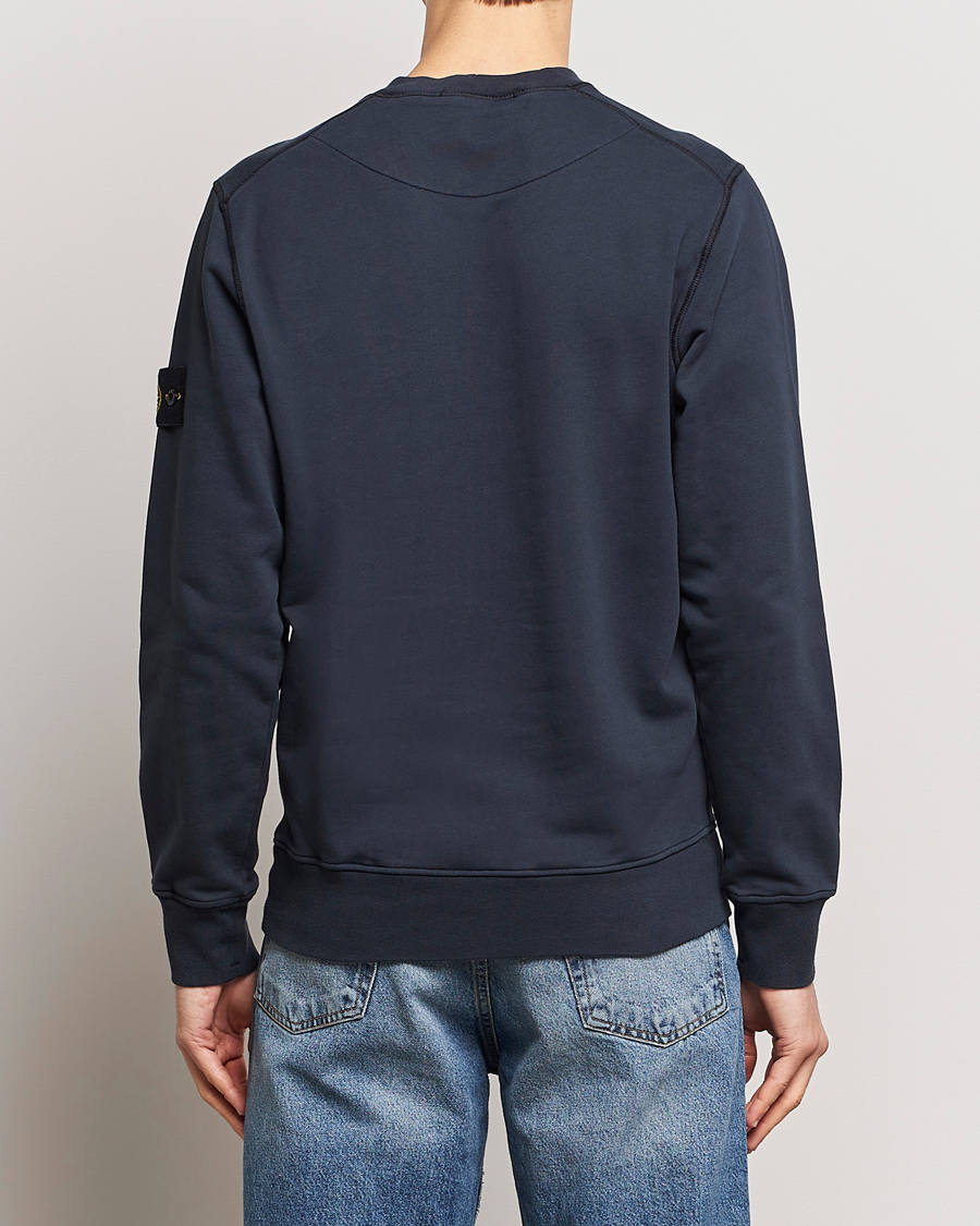 Men | Sweaters & Knitwear | Stone Island | Garment Dyed Cotton Sweatshirt Navy Blue