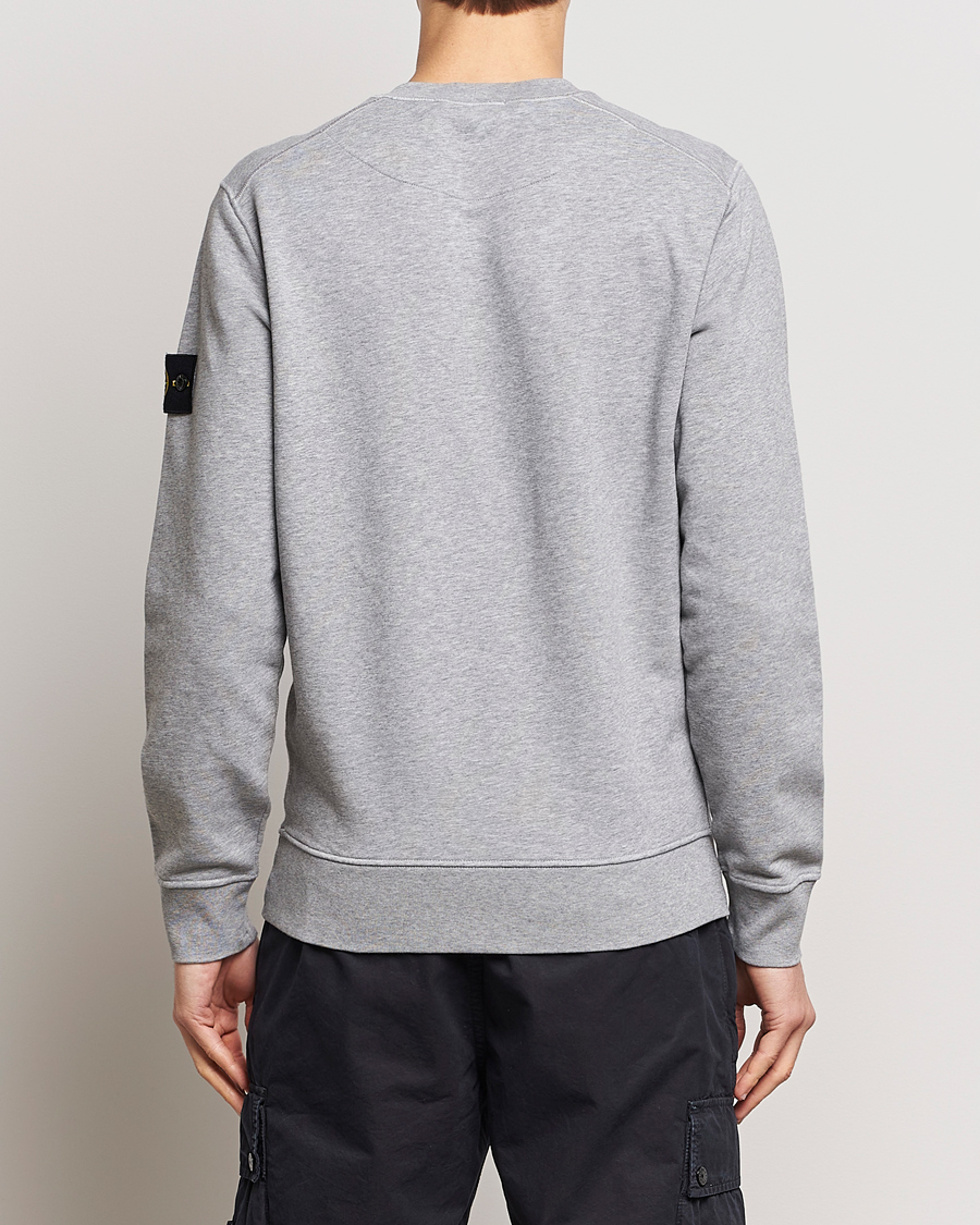 Men | Sweaters & Knitwear | Stone Island | Garment Dyed Cotton Sweatshirt Melange Grey