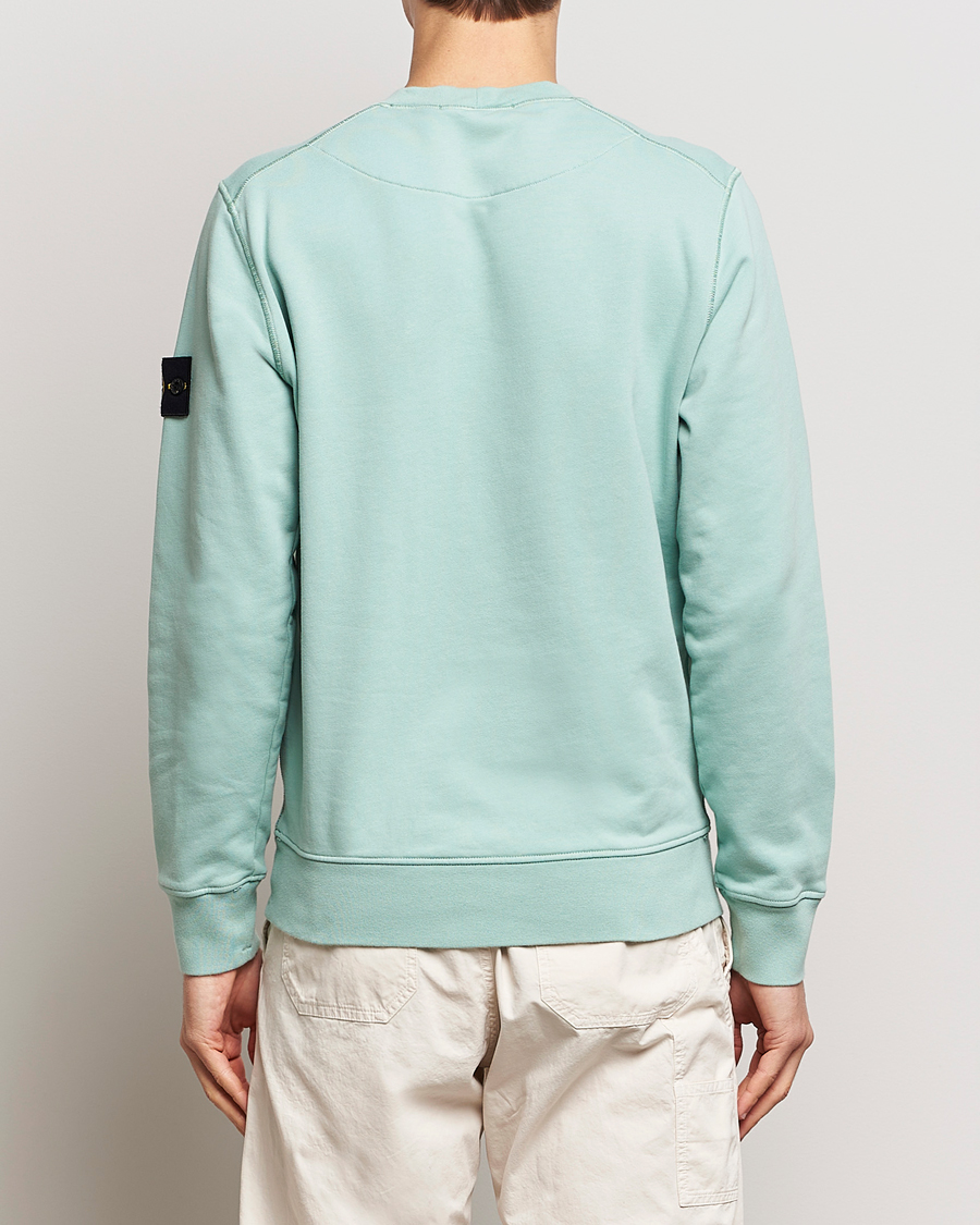 Men | Sweaters & Knitwear | Stone Island | Garment Dyed Cotton Sweatshirt Light Green