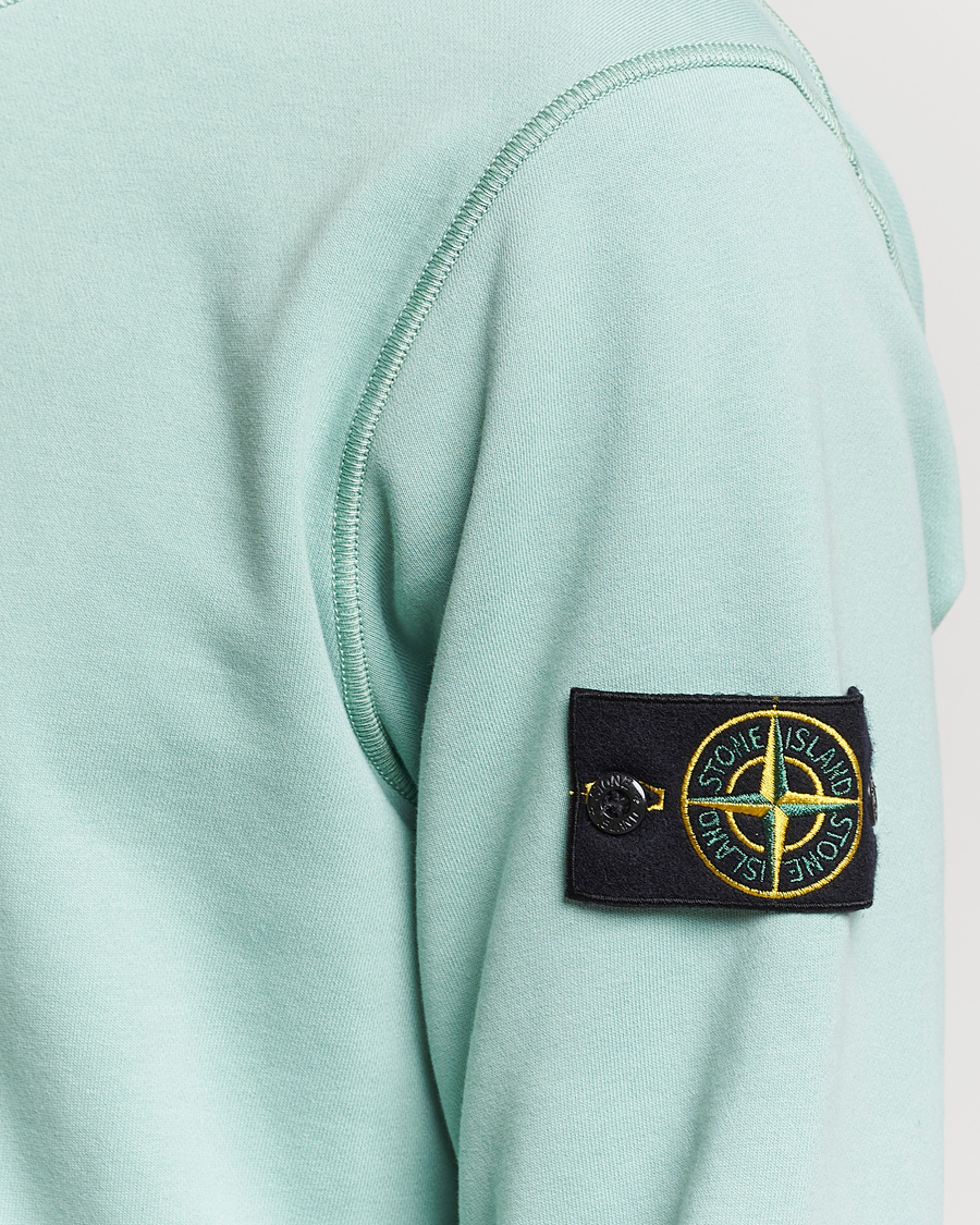 Men | Sweaters & Knitwear | Stone Island | Garment Dyed Cotton Sweatshirt Light Green