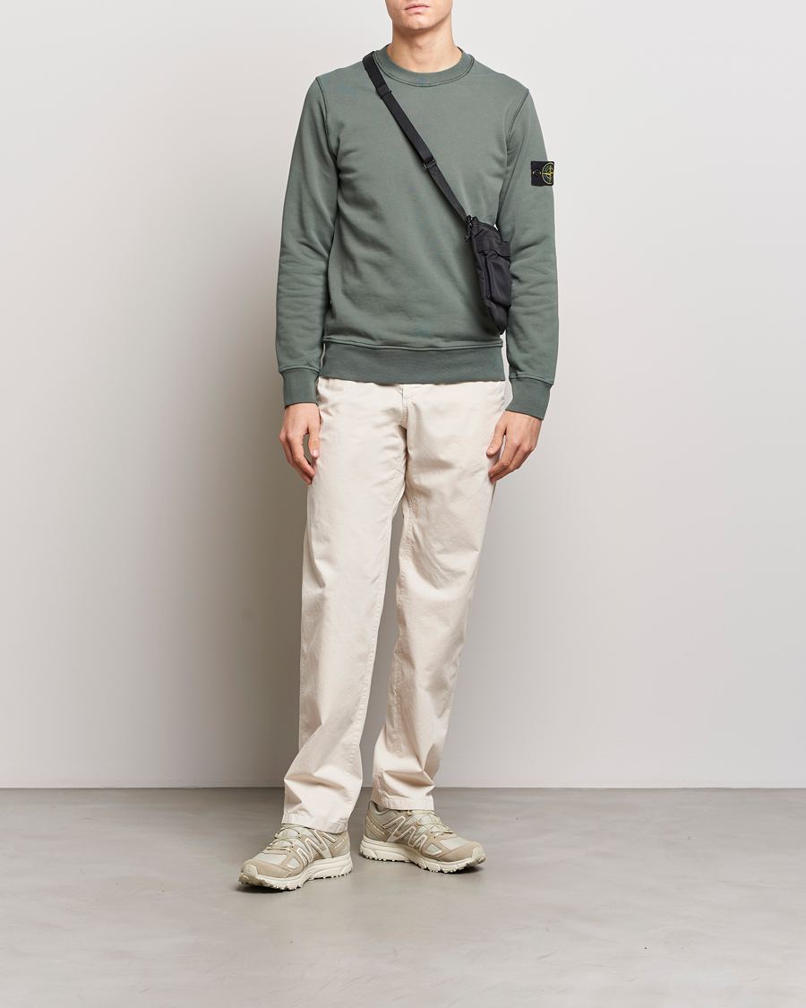 Men | Sweaters & Knitwear | Stone Island | Garment Dyed Cotton Sweatshirt Musk