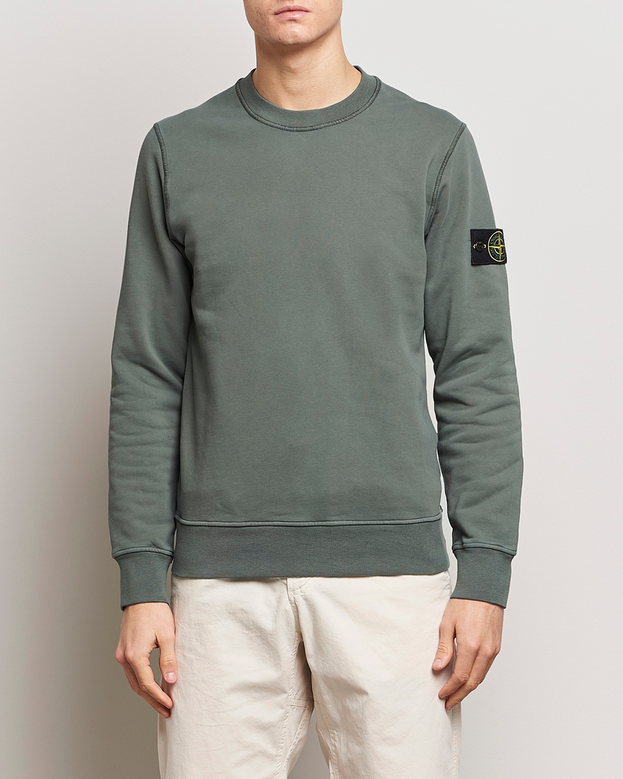 Men | Sweaters & Knitwear | Stone Island | Garment Dyed Cotton Sweatshirt Musk