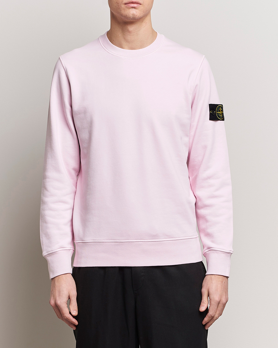 Men | Sweaters & Knitwear | Stone Island | Garment Dyed Cotton Sweatshirt Pink