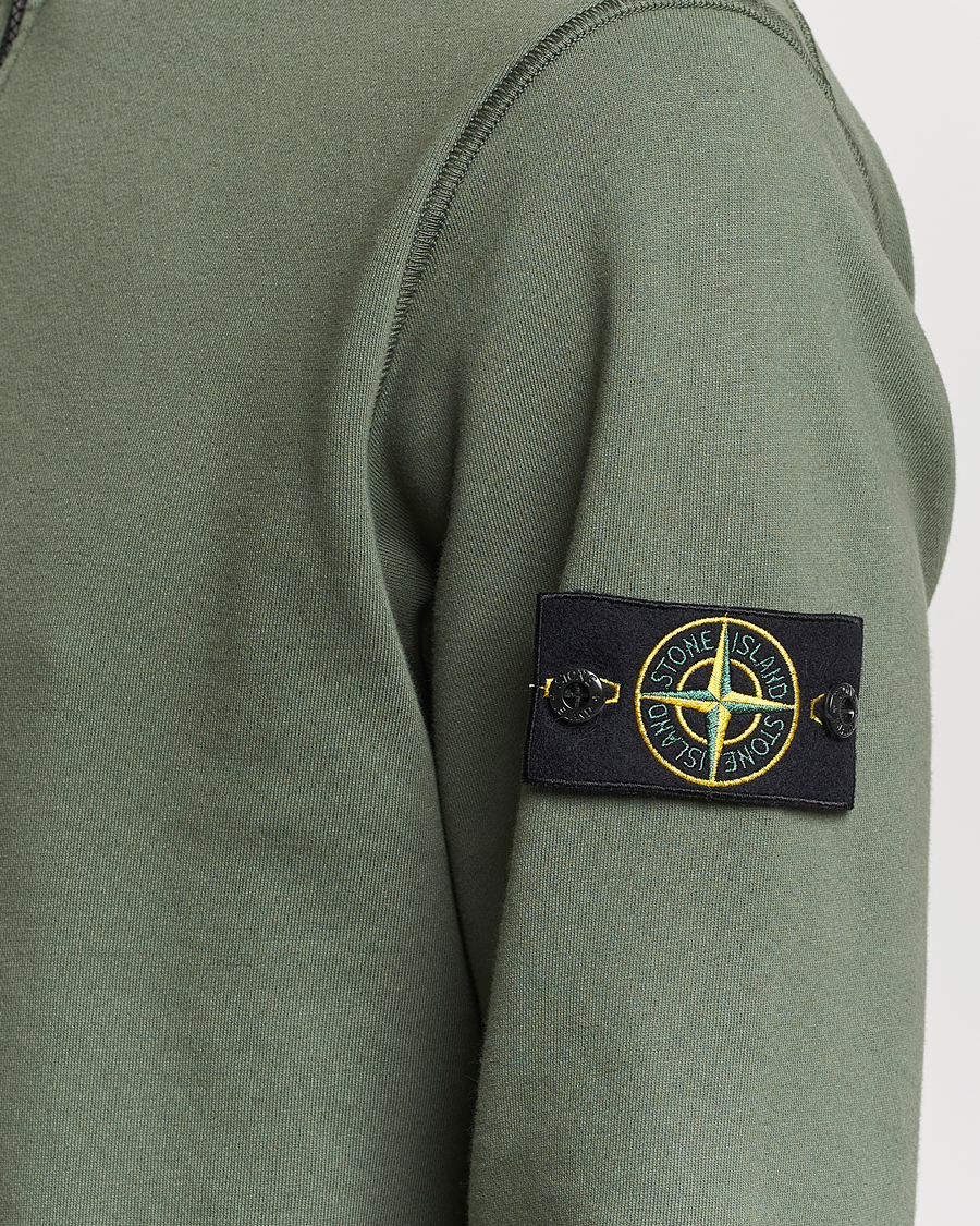 Men | Sweaters & Knitwear | Stone Island | Garment Dyed Cotton Half Zip Musk