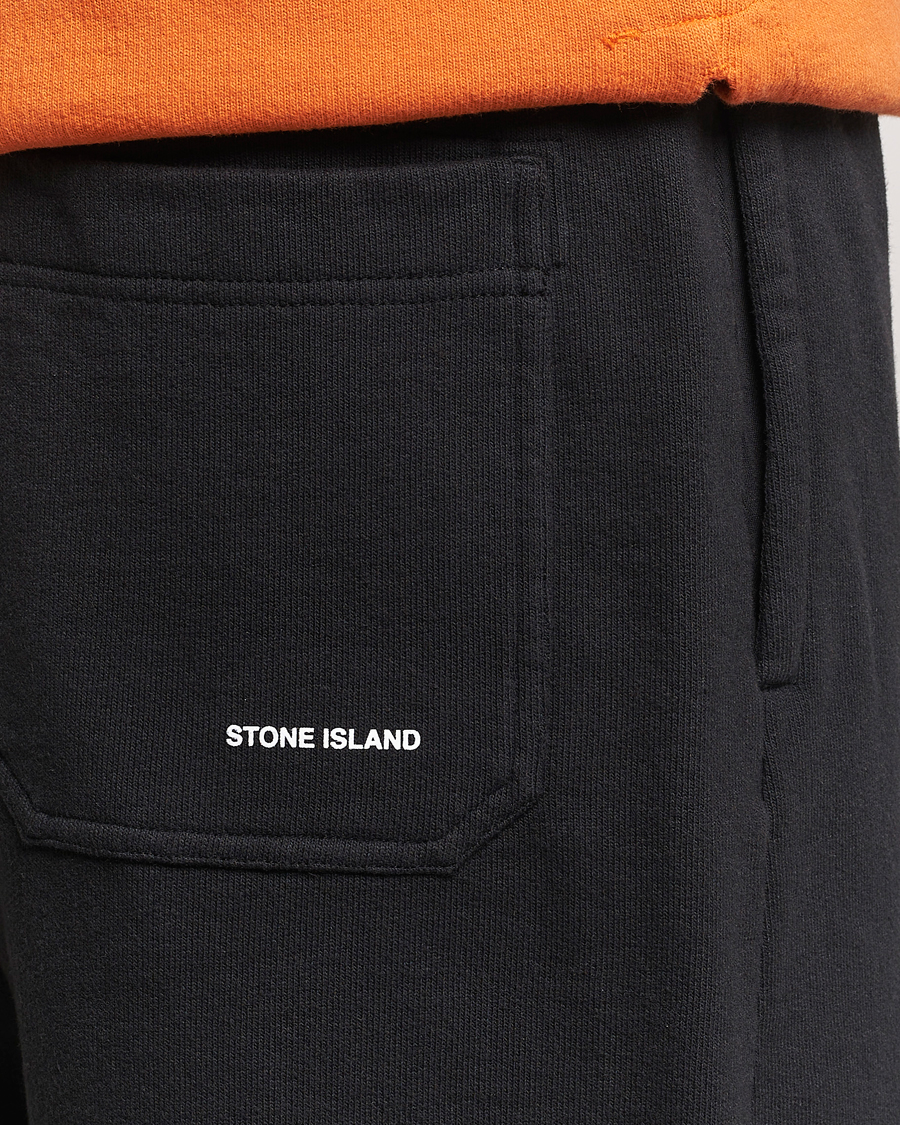 Men | Shorts | Stone Island | Heavy Cotton Fleece Sweatshorts Black