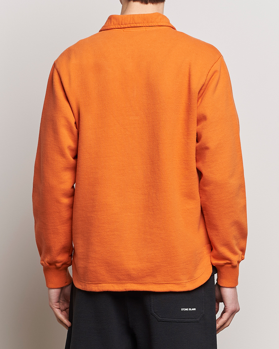 Men | Sweaters & Knitwear | Stone Island | Heavy Cotton Fleece Half Zip Sweatshirt Orange