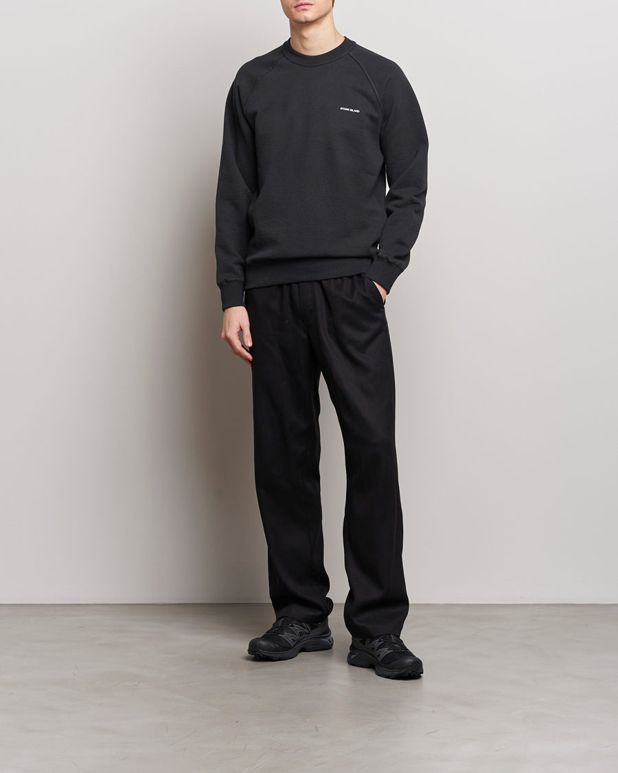 Men | Sweaters & Knitwear | Stone Island | Heavy Cotton Fleece Sweatshirt Black