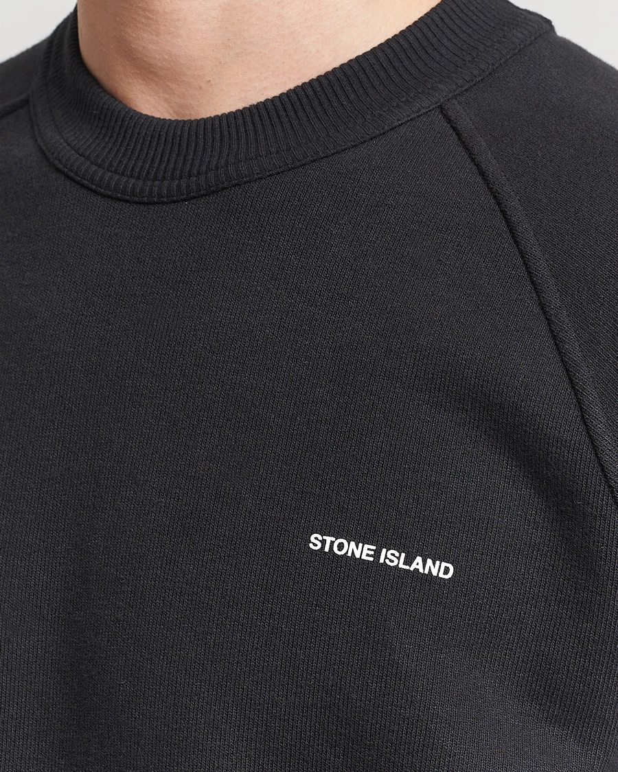 Men | Sweaters & Knitwear | Stone Island | Heavy Cotton Fleece Sweatshirt Black