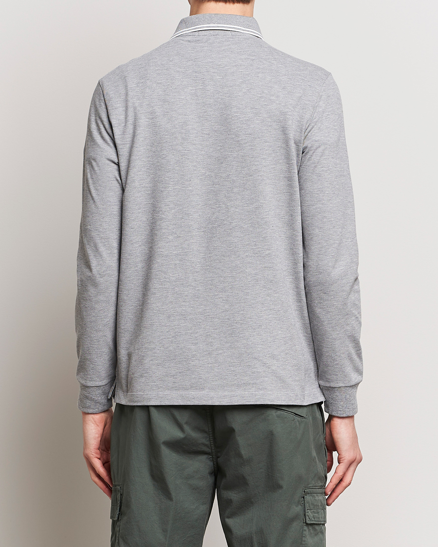 Men | Sweaters & Knitwear | Stone Island | Organic Cotton Stretch Pique Melange Grey