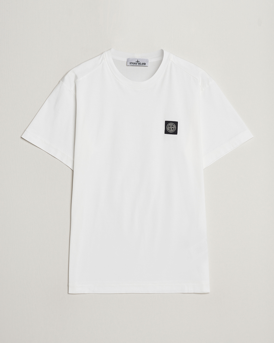 Men | White t-shirts | Stone Island | Garment Dyed Cotton Jersey T-Shirt White