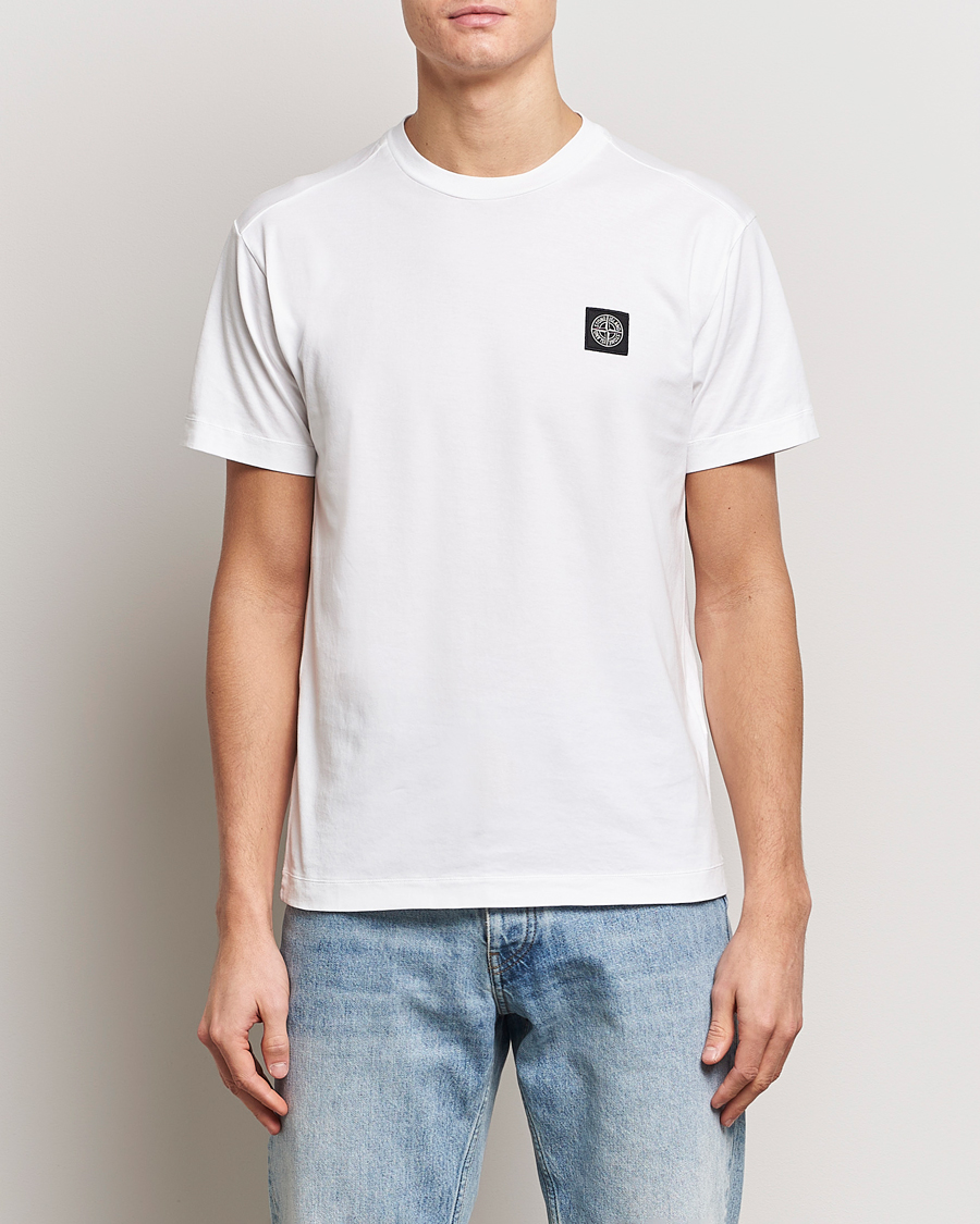 Men | White t-shirts | Stone Island | Garment Dyed Cotton Jersey T-Shirt White