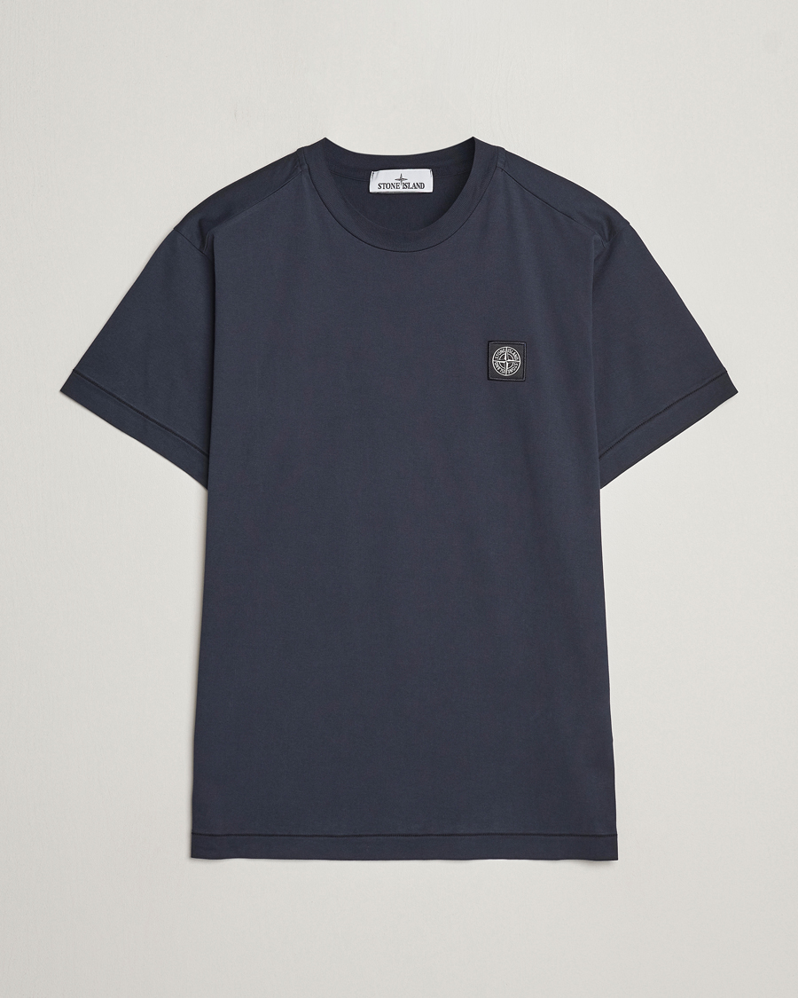 Men | T-Shirts | Stone Island | Garment Dyed Cotton Jersey T-Shirt Navy Blue