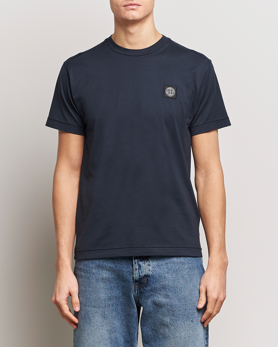 Homme |  | Stone Island | Garment Dyed Cotton Jersey T-Shirt Navy Blue
