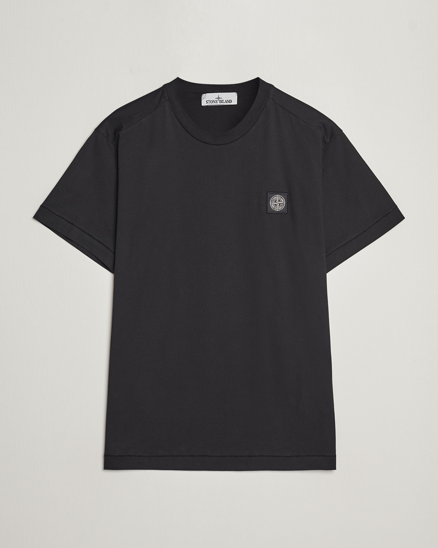 Men | T-Shirts | Stone Island | Garment Dyed Cotton Jersey T-Shirt Black