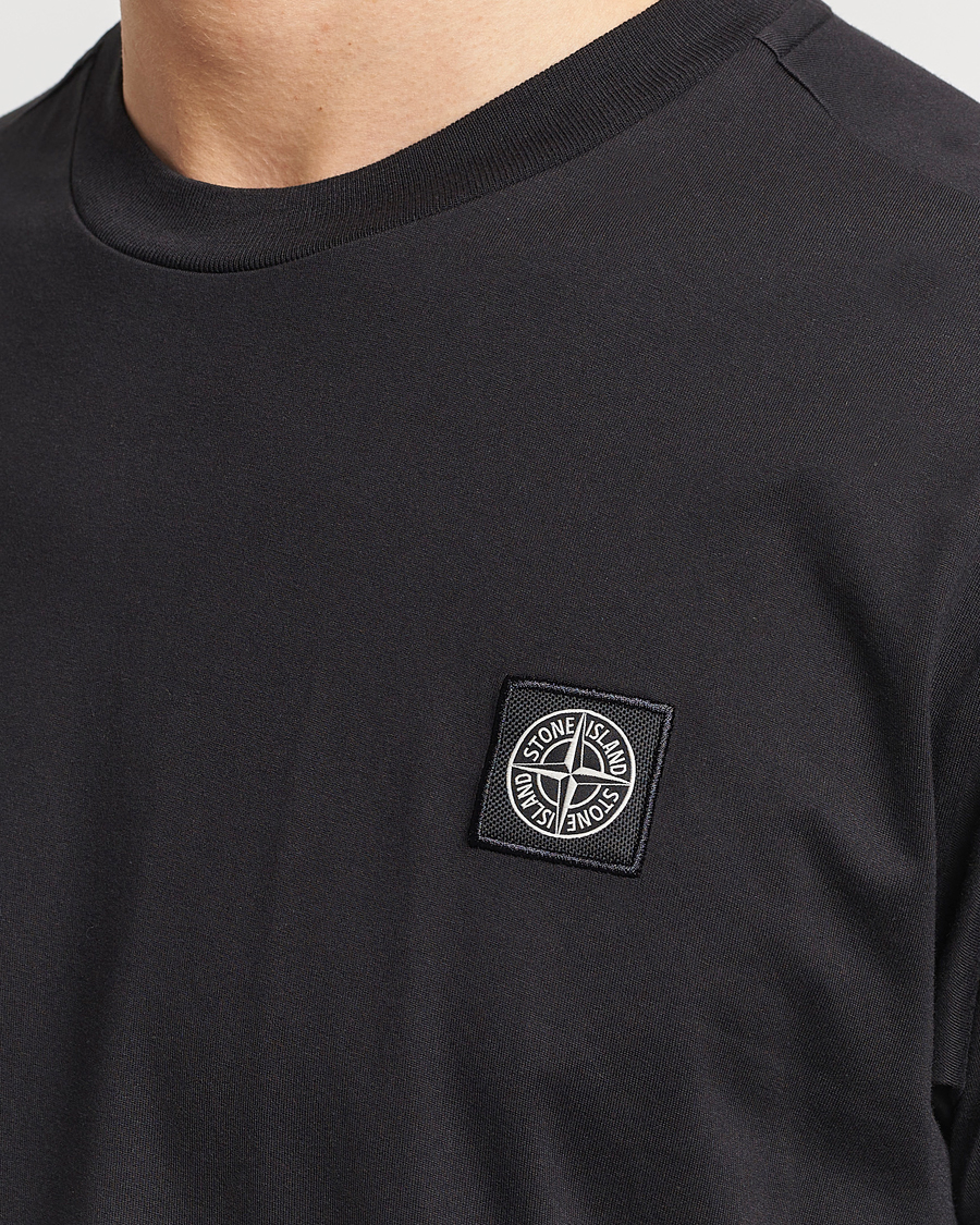 Men | T-Shirts | Stone Island | Garment Dyed Cotton Jersey T-Shirt Black