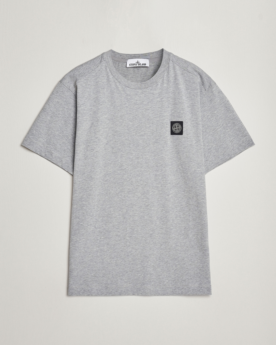 Men | T-Shirts | Stone Island | Garment Dyed Cotton Jersey T-Shirt Melange Grey