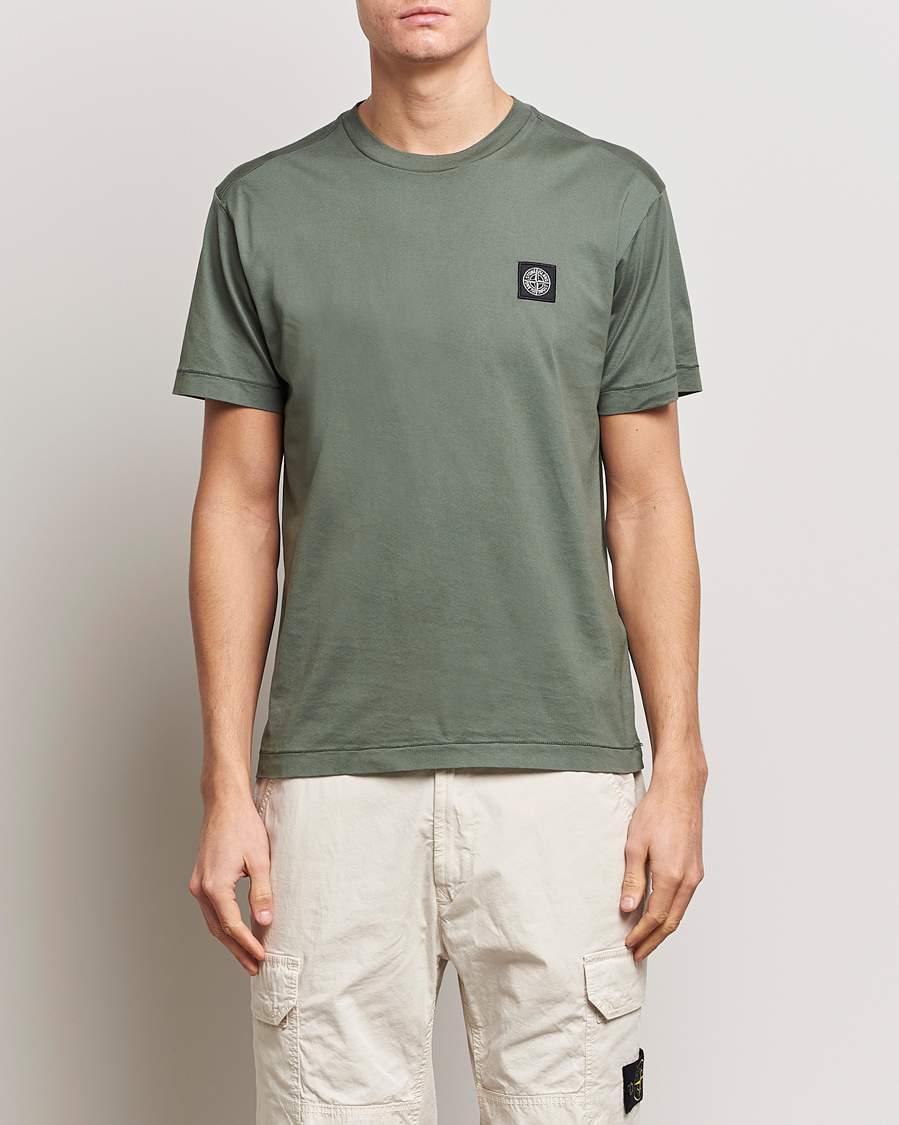 Men | Stone Island | Stone Island | Garment Dyed Cotton Jersey T-Shirt Musk
