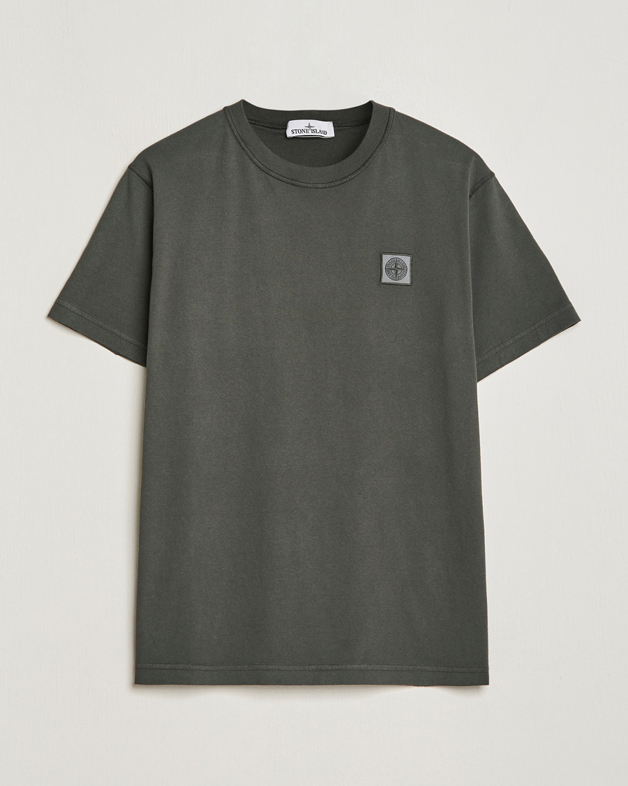 Stone Island Organic Cotton Fissato Effect T-Shirt Charcoal at