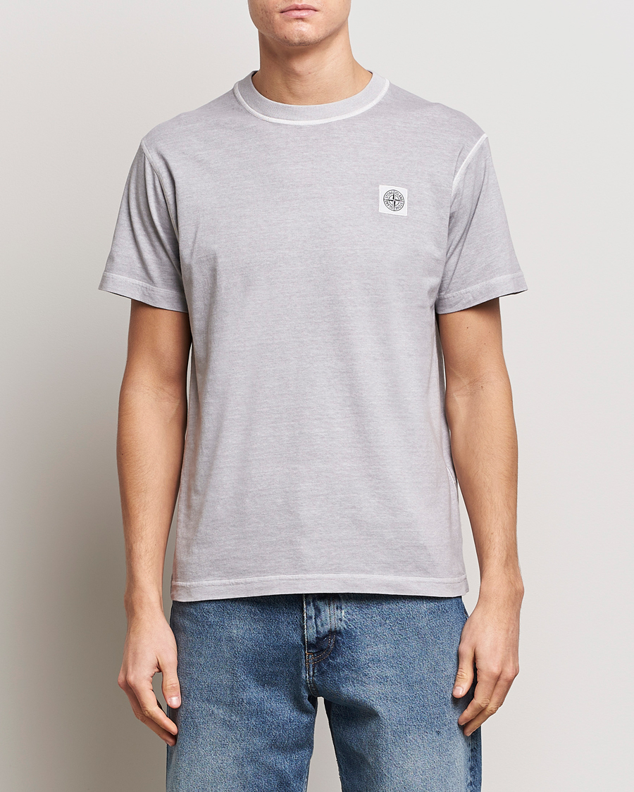 Men | T-Shirts | Stone Island | Organic Cotton Fissato Effect T-Shirt Dust