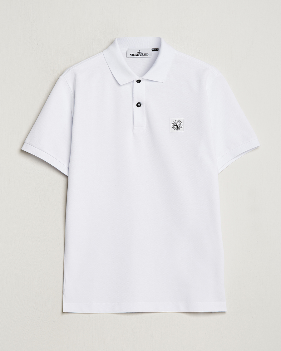 Men | Polo Shirts | Stone Island | Organic Cotton Polo White