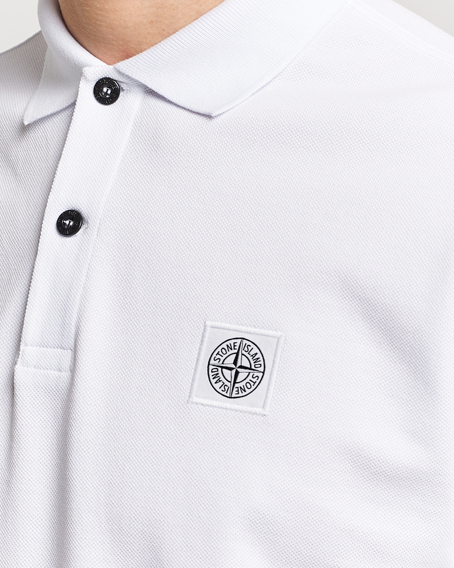 Men | Polo Shirts | Stone Island | Organic Cotton Polo White