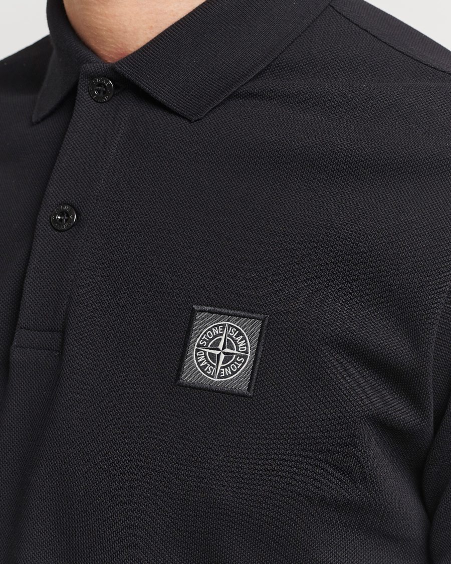 Men | Polo Shirts | Stone Island | Organic Cotton Polo Black