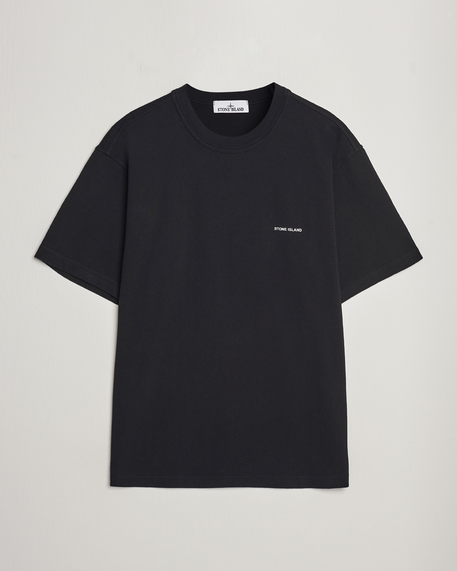 Men | T-Shirts | Stone Island | Cotton Jersey Small Logo T-Shirt Black