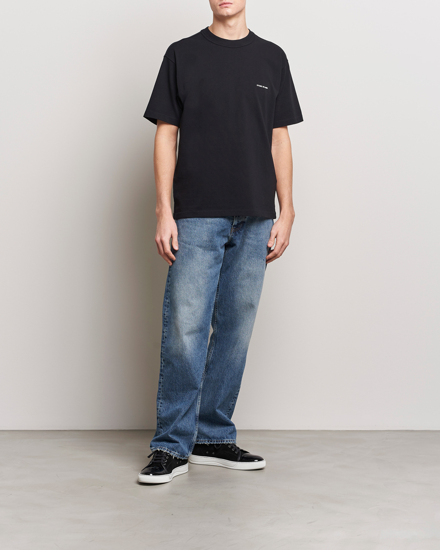 Men | T-Shirts | Stone Island | Cotton Jersey Small Logo T-Shirt Black