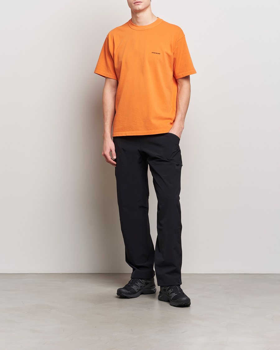 Men |  | Stone Island | Cotton Jersey Small Logo T-Shirt Orange