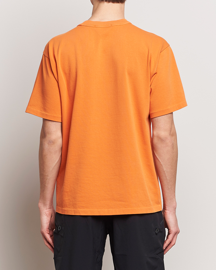 Men | T-Shirts | Stone Island | Cotton Jersey Small Logo T-Shirt Orange
