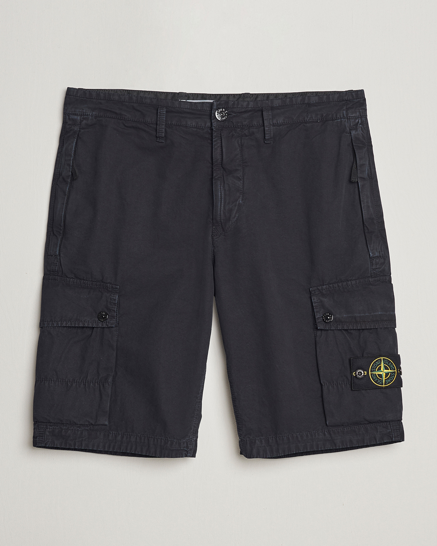 Men | Shorts | Stone Island | Brushed Cotton Canvas Cargo Shorts Navy Blue