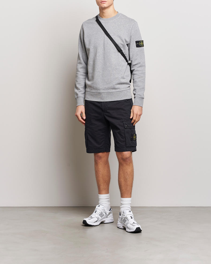 Men | Shorts | Stone Island | Brushed Cotton Canvas Cargo Shorts Navy Blue