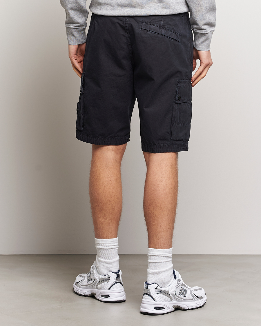 Men | Shorts | Stone Island | Brushed Cotton Canvas Cargo Shorts Navy Blue