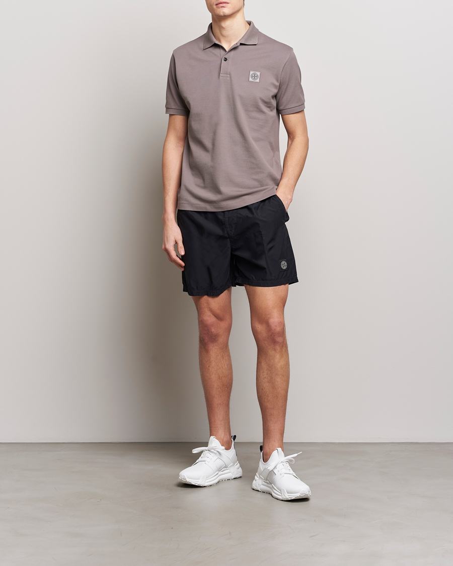 Men | Swimwear | Stone Island | Brushed Nylon Swimshorts Black