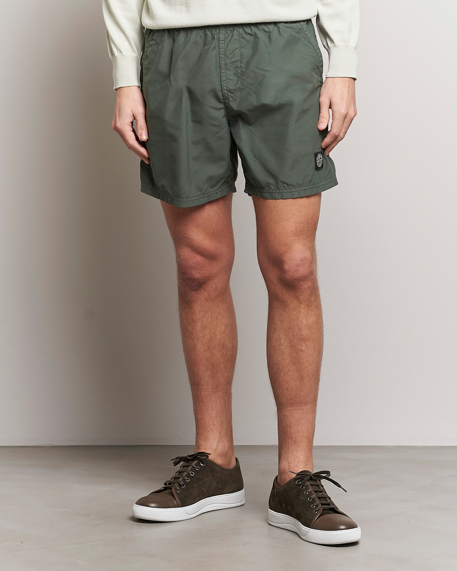 Stone Island Brushed Nylon Swimshorts Musk at CareOfCarl.com
