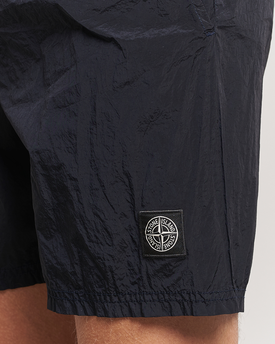 Stone Island Nylon Metal Econyl Swimshorts Navy Blue at CareOfCarl.com