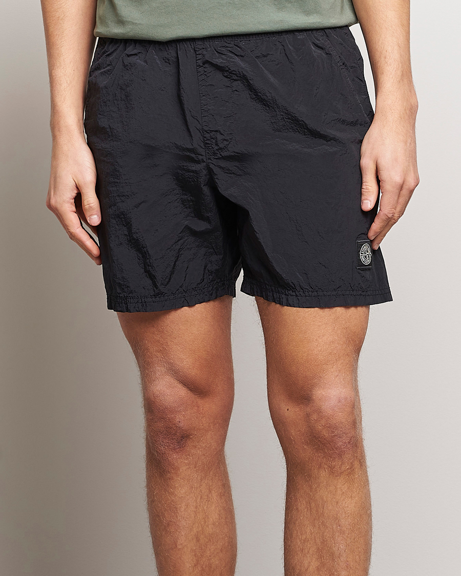Men | Exclusive swim shorts | Stone Island | Nylon Metal Econyl Swimshorts Black