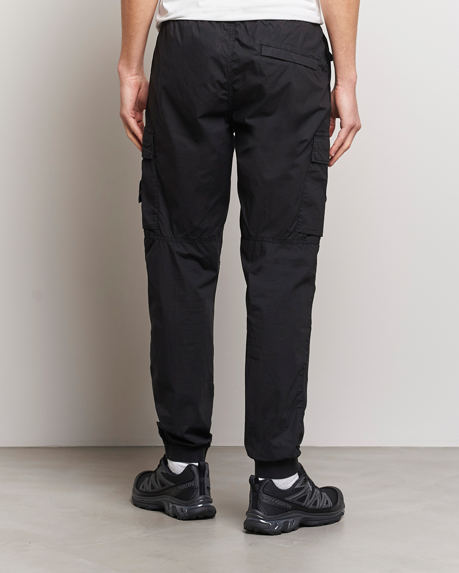 Men | Trousers | Stone Island | Garment Dyed Drawsting Cargo Pants Black