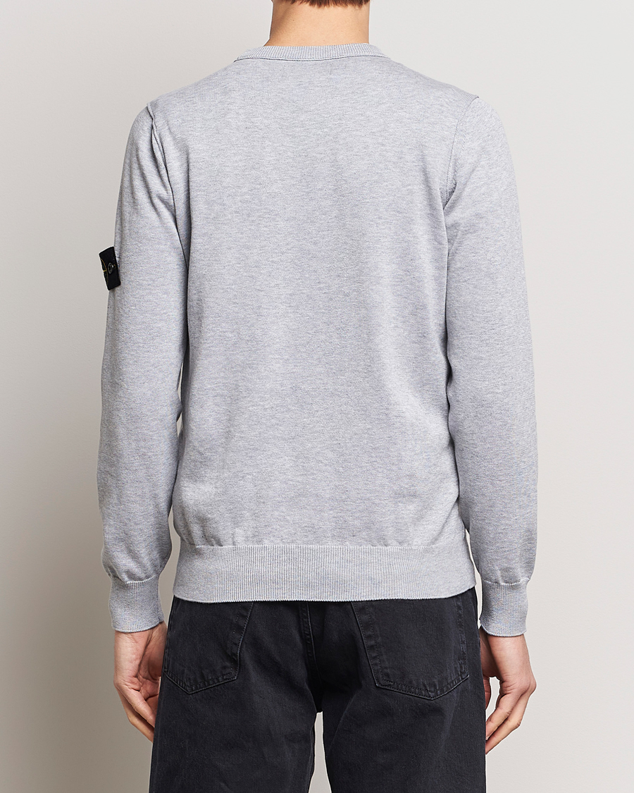 Men | Sweaters & Knitwear | Stone Island | Soft Organic Cotton Crew Neck Dark Grey Melange
