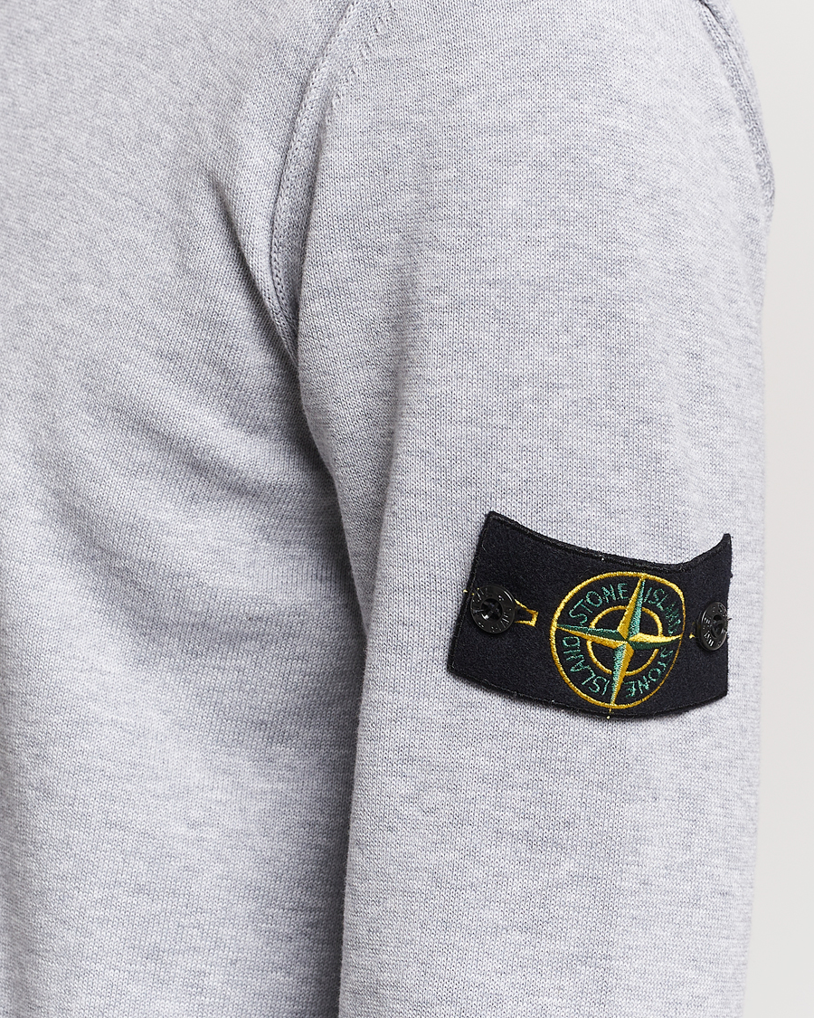 Men | Sweaters & Knitwear | Stone Island | Soft Organic Cotton Crew Neck Dark Grey Melange