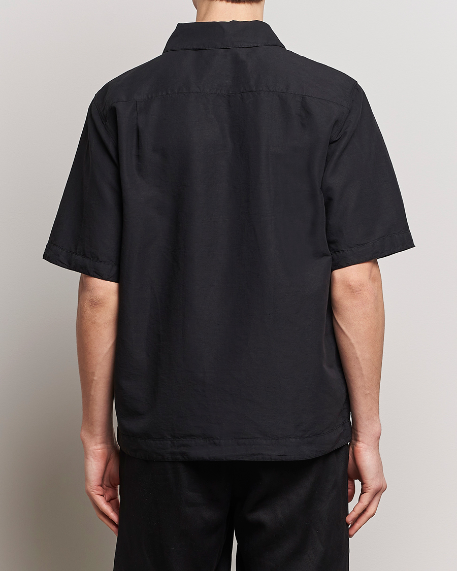 Men | Shirts | Stone Island | Cotton/Hemp Short Sleeve Shirts Black