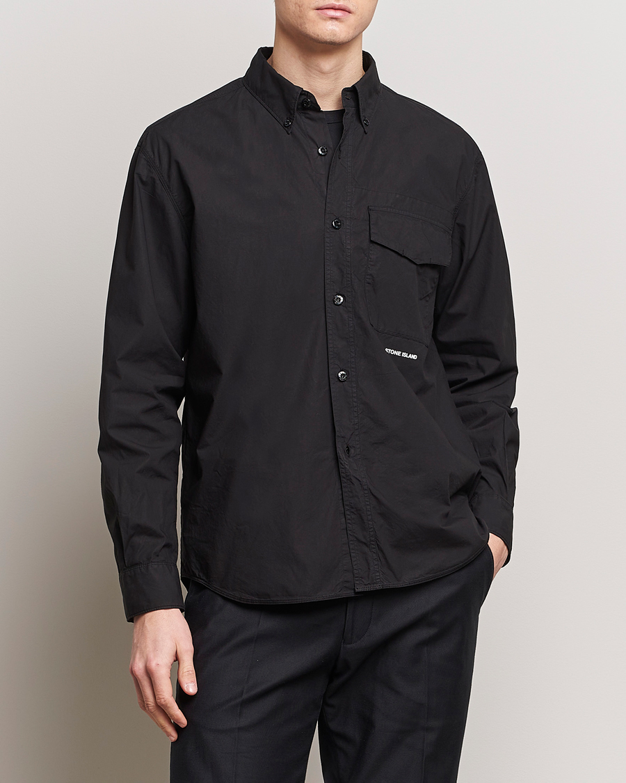 Men | New Brands | Stone Island | Light Cotton Shirt Black
