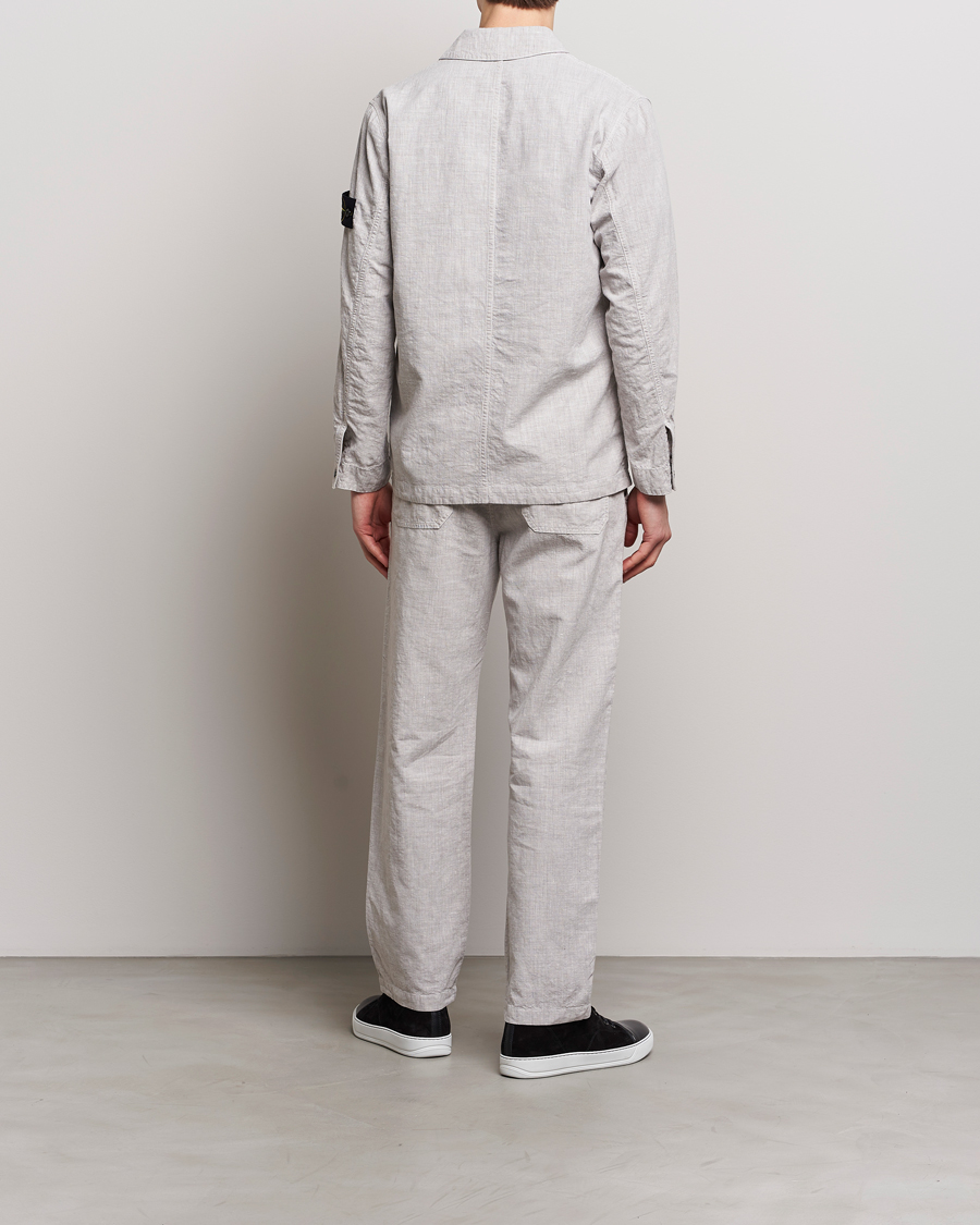 Herr | Kostymer | Stone Island | Linen Nylon Relaxed Suit Dove Grey