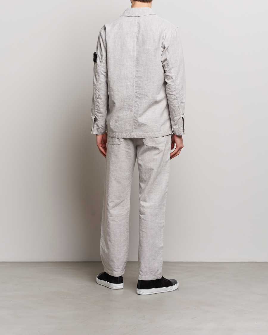 Men | Suits | Stone Island | Linen Nylon Relaxed Suit Dove Grey